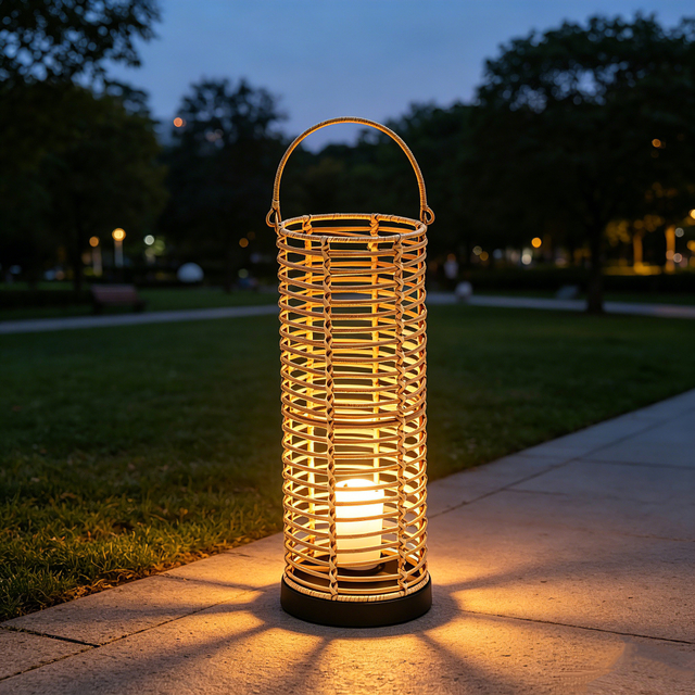 Rattan-Leuchtlaterne